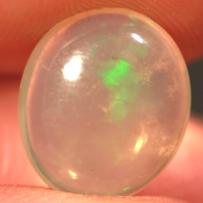 SOLID CRYSTAL OPAL Transparent with sparkles of green